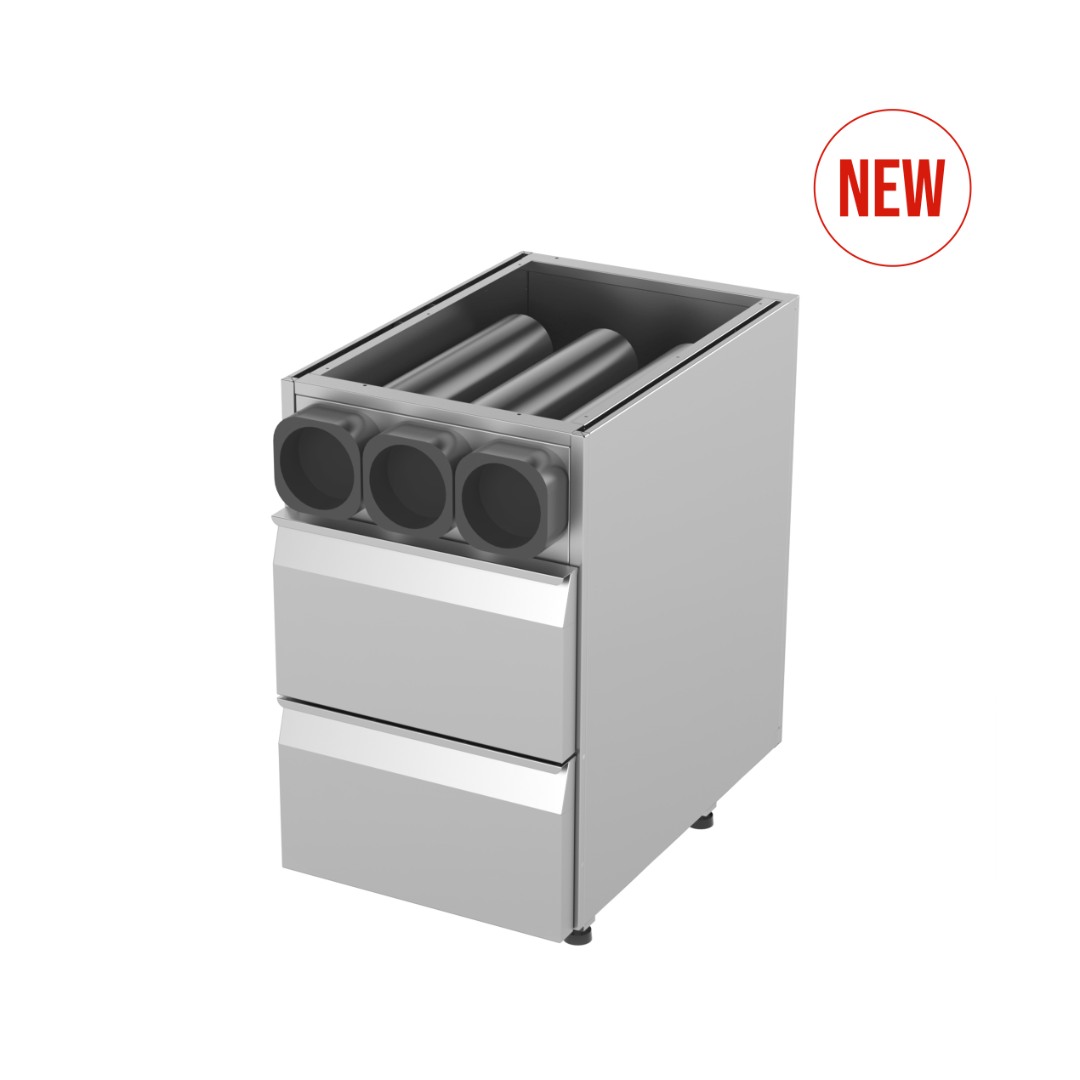 Modulis ar krūzīšu dispenseriem ar atvilktnēm 650 mm